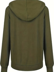 Moira – Langärmelige Kapuzenjacke Mit Reißverschluss Und Kordelzug