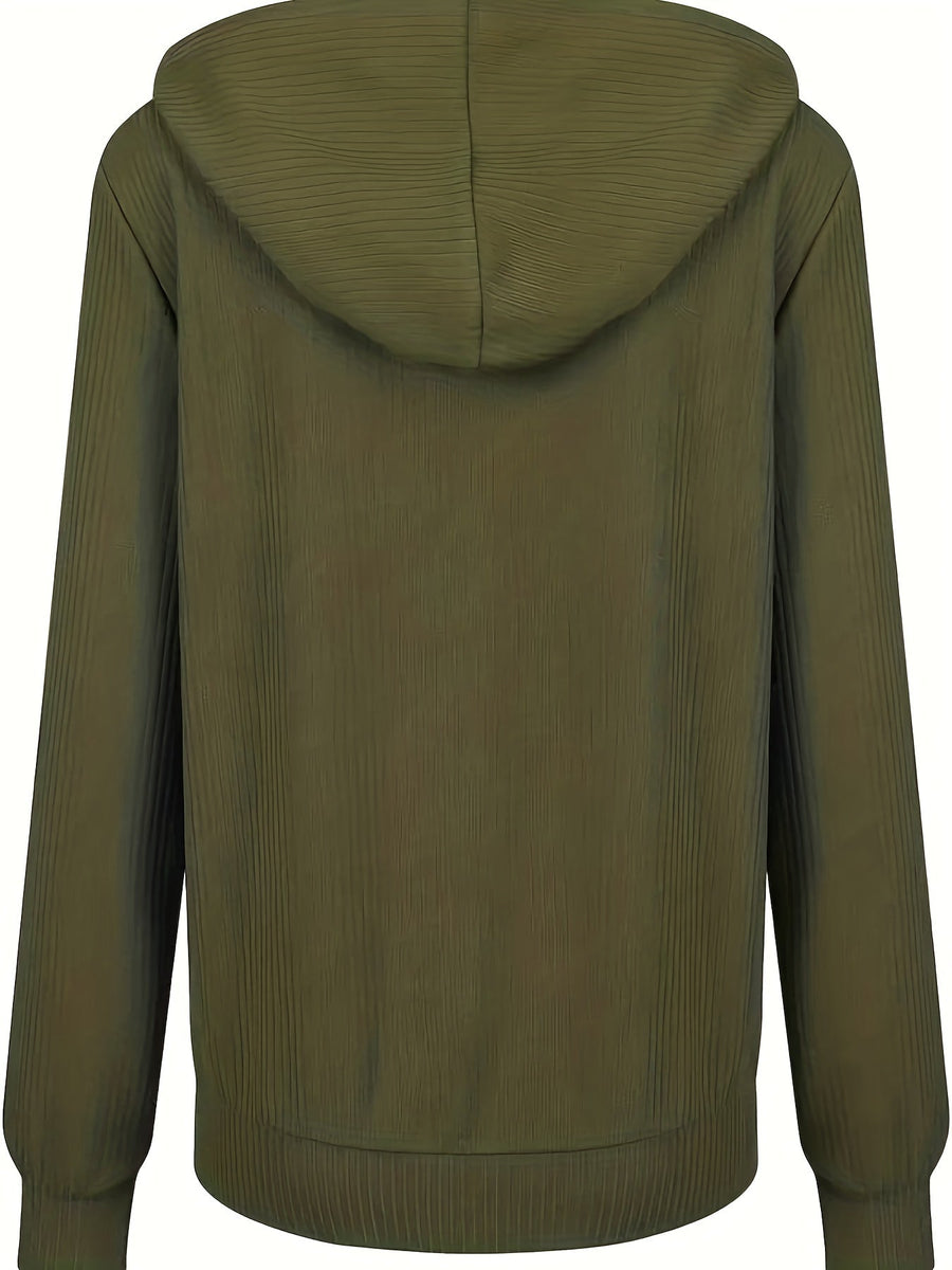 Moira – Langärmelige Kapuzenjacke Mit Reißverschluss Und Kordelzug