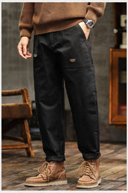 Freizeithose für Herren aus strapazierfähiger Baumwolle, gerade, im Cargo-Stil - Marcos
