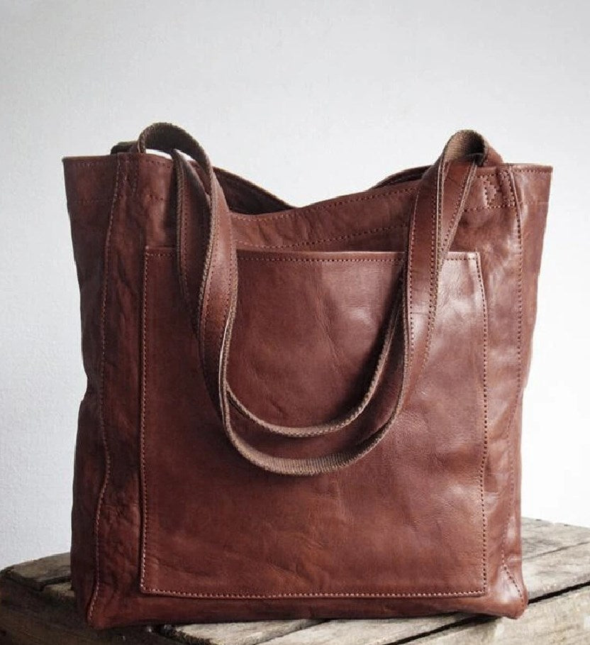 Elsbetha® | Klassische Leder Schultertasche
