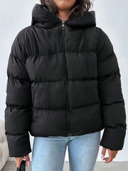 Damen Lässige Winter-Daunenjacke | Mit Kapuze