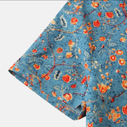 Leo | Verspieltes Kurzarmhemd mit Vintage-Blumenmuster