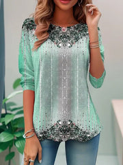 Viktoria | Elegantes Top mit Print