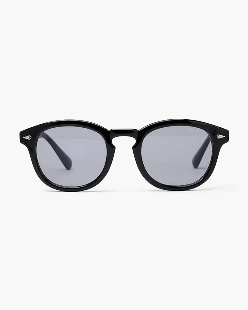 Jayden | Schwarzer Rahmen Runde Sonnenbrille für Männer