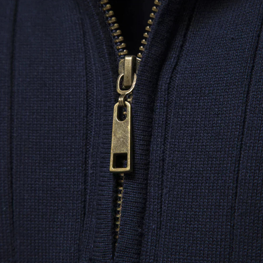 Herren-Strickpullover Mit Halbem Reißverschluss | Lange Ärmel