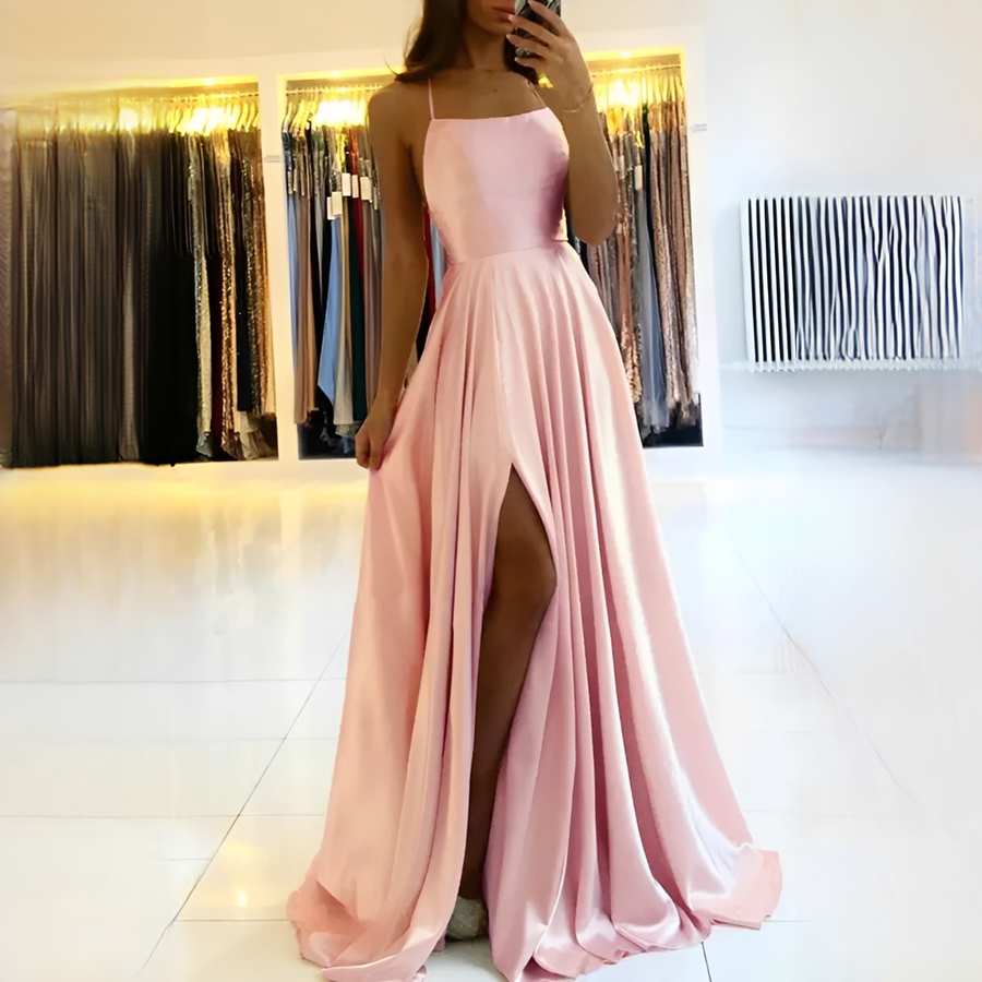 Shamcy - Stilvolles langes Kleid mit Schlitz