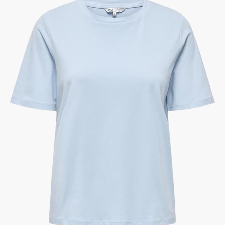 Damen T-Shirt mit Rundhalsausschnitt und kurzen Ärmeln