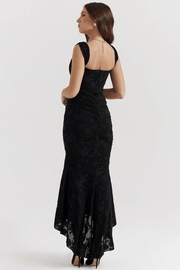 Arabella Kleid – Elegantes Korsett-Maxikleid mit Rüschen