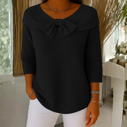 Dorothea | Damen Schleifendetail Dreiviertelärmel Top