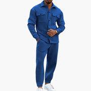 Zweiteiliges Herren Set mit Langarmhemd und Hose