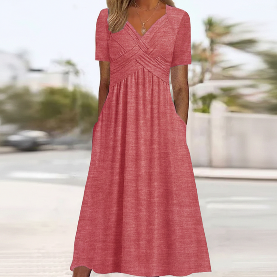 Monica Crossover-Kleid | Stilvolles Midi-Kleid für Damen