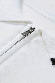 Klassisches Poloshirt mit Reißverschluss und Kontrastdetails