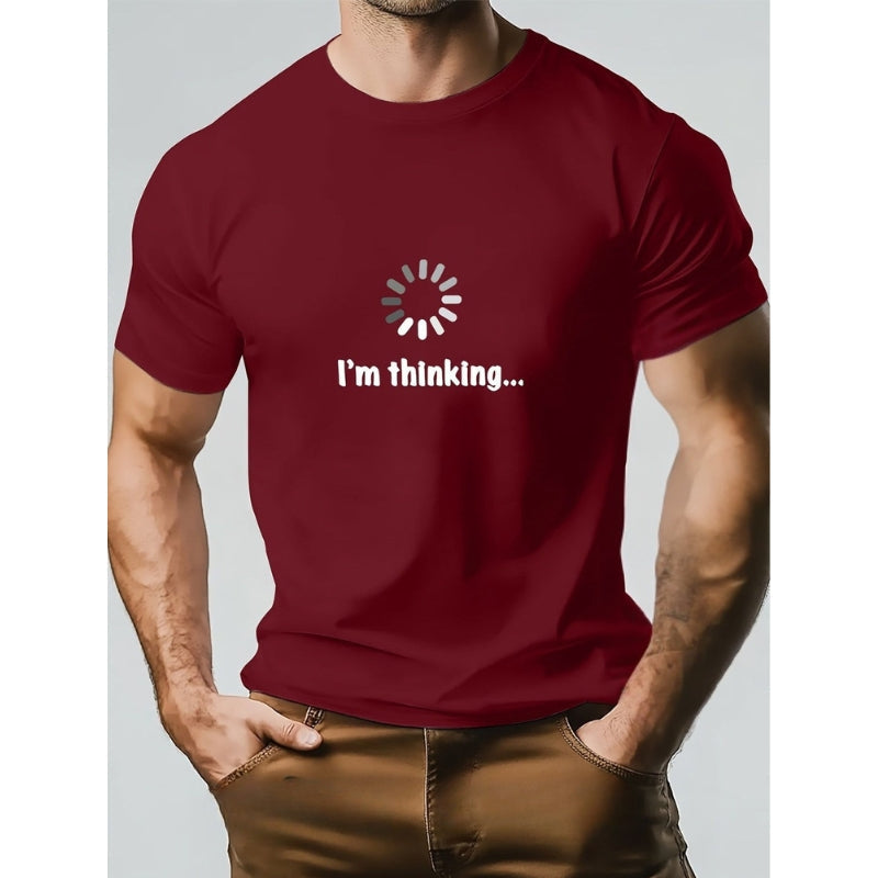 Think – Baumwoll-T-Hemd Mit Aufdruck