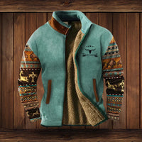 Blau mit Aufdruck