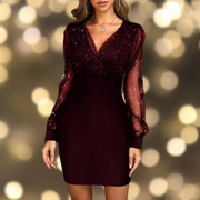 Glamouröses Damenkleid mit Pailletten für festliche Anlässe