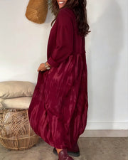 Dragica – Kleid Mit Rundhalsausschnitt Und Unregelmäßigem Patchwork Drucken