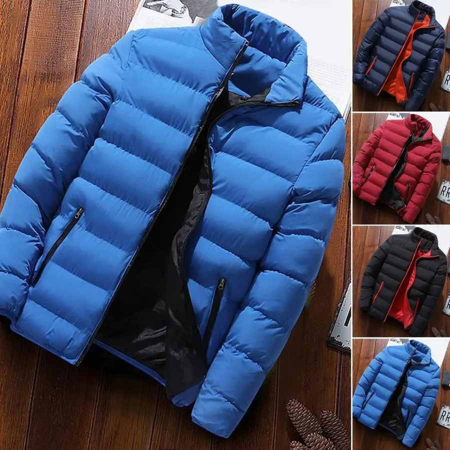 Lässige Daunenjacke Mit Reißverschluss Für Herren | Winter