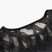 Leichtes Damen Abendkleid - mit ausgeschnittenen Ärmeln Midikleid