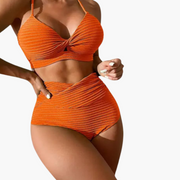 Bikini-Set - Damen Zweiteiler mit hoher Taille & Stil