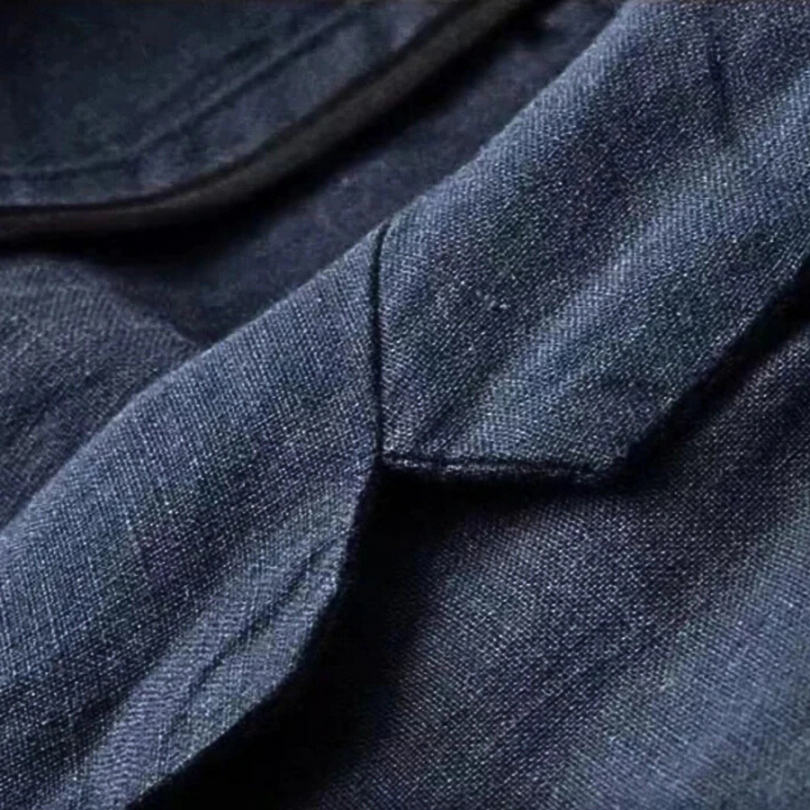 Zephyr Elegantes Leinen-Set für Herren | Dunkelblau