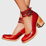 Helene | Damen Schnallenriemen Blockabsatz Stiefel