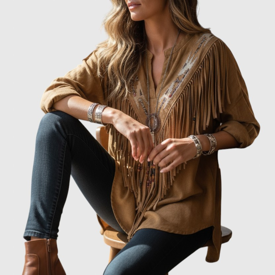 Esmie™ - Damen-Bluse im Boho-Stil Ethnischer Vintage-Stil