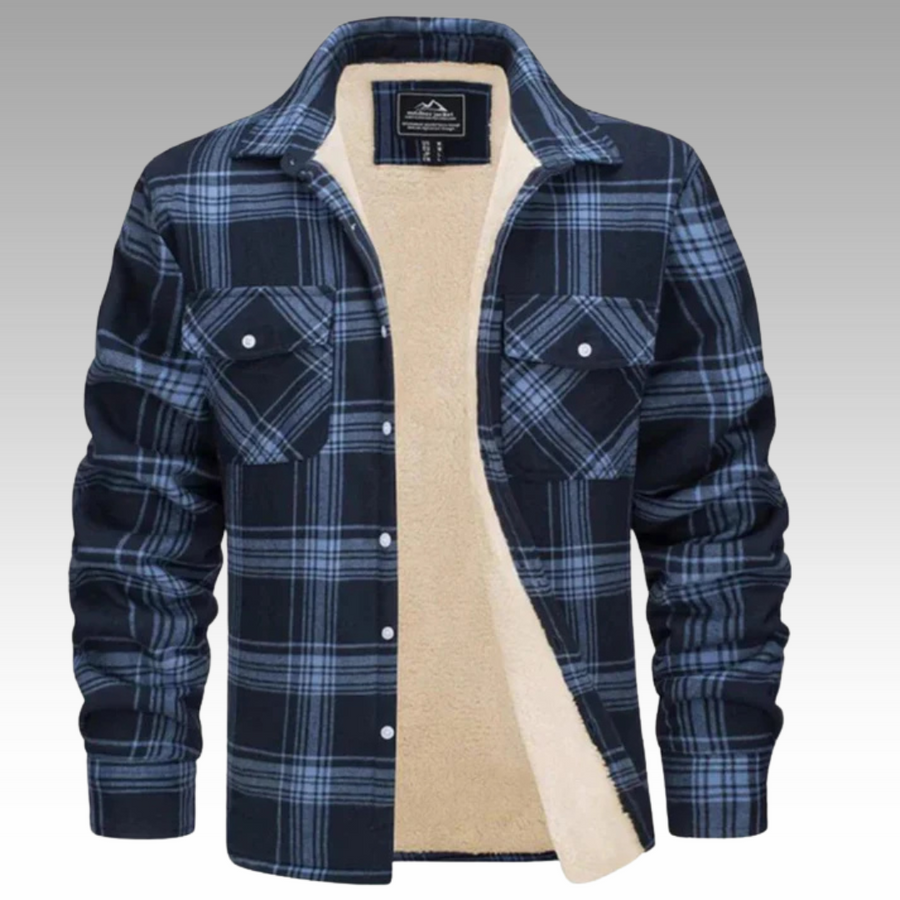 Truffel™ - Kariertes Truckerjacke mit Fleecefutter