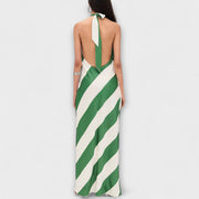 Marlowe - Gestreiftes Off-Shoulder Maxikleid
