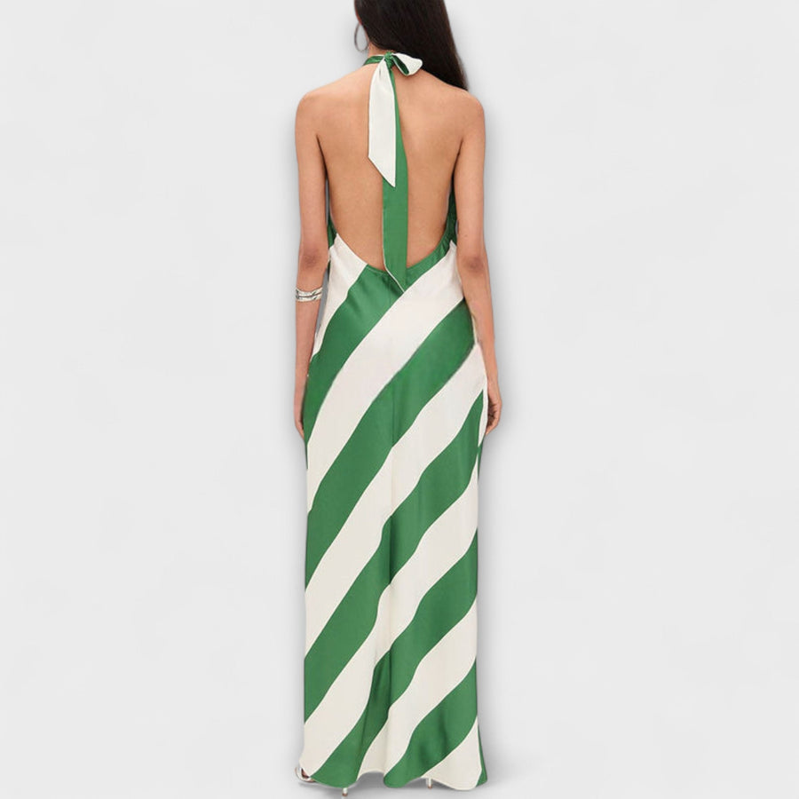 Marlowe - Gestreiftes Off-Shoulder Maxikleid