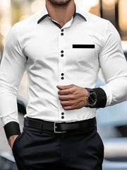 Shoval - Elegantes Langarm Hemd Mit Knopfleiste