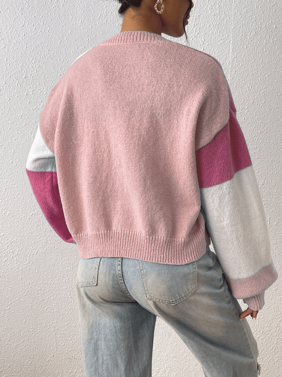 Alina | Farbblock-Cardigan