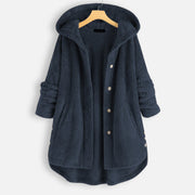 Kuschelige Damen Fleecejacke mit Kapuze – Lässige Winterjacke im Oversize-Look, Verschiedene Farben