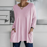 Kerstin | Stylischer Langer Pullover mit Taschen
