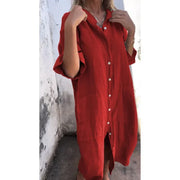 Lässiges langes Hemdkleid