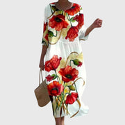 Claudia | Damen Stilvolles Blumenkleid – Florales Kleid Stilvoll Sommer 2026