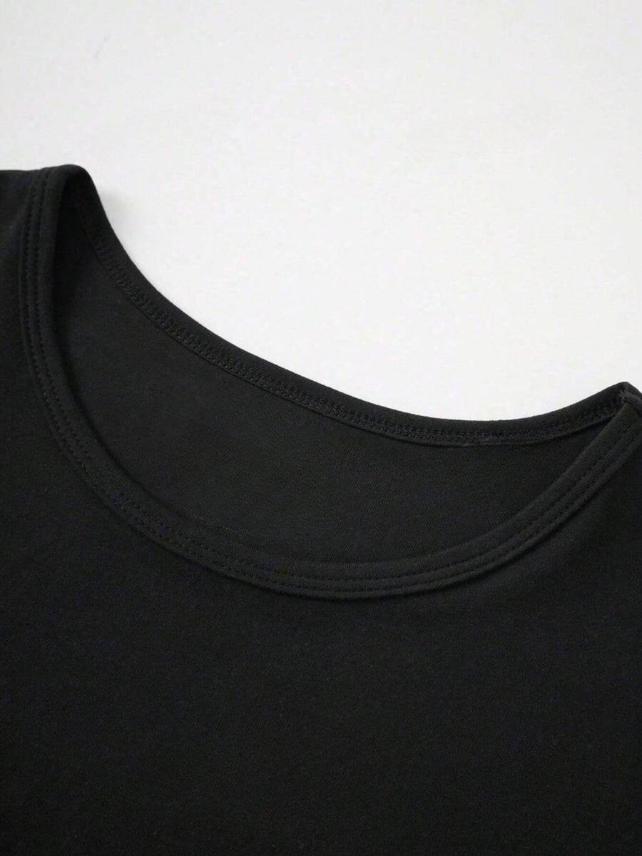 Heidi-Mode | Rundhalsausschnitt Kurzarm T-Shirt