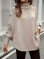 Lolana – Pullover Mit Hohem Kragen Und Gedrehtem Stil