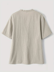 Sharron – Elegante Blusa V-Ausschnitt Mit Knopf