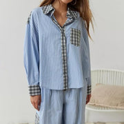 Kuscheliges Pyjama-Set für warme Herbst- und Winternächte - Elegante Damen-Nachtwäsche für eine entspannte Auszeit