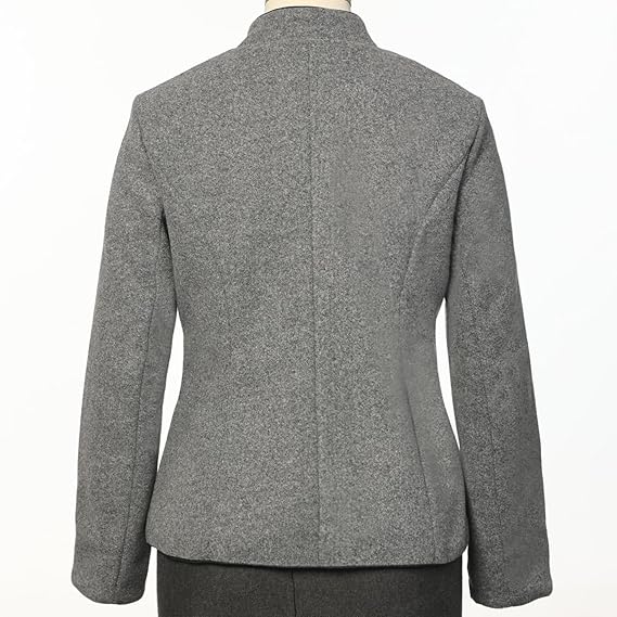 Solé Elegante kurze Jacke mit Taschen | Grau