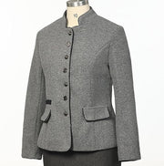 Solé Elegante kurze Jacke mit Taschen | Grau