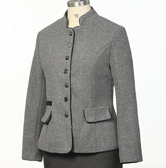 Solé Elegante kurze Jacke mit Taschen | Grau
