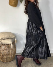 Dragica – Kleid Mit Rundhalsausschnitt Und Unregelmäßigem Patchwork Drucken