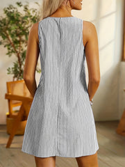 Serena | Luxus Gestreiftes Midi-Kleid (Fast ausverkauft)