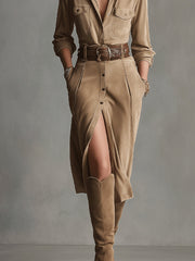 Sofia™ - Elegantes Wildlederkleid