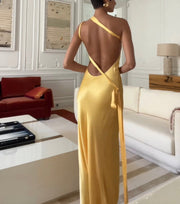 Off-Shoulder Maxikleid Damen Schnürung – Elegantes Abendkleid Sommer