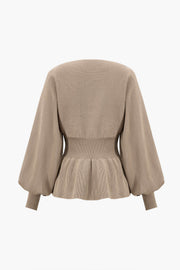 Amelie | Elegantes Strick-Set mit Peplum-Top & Bleistiftrock