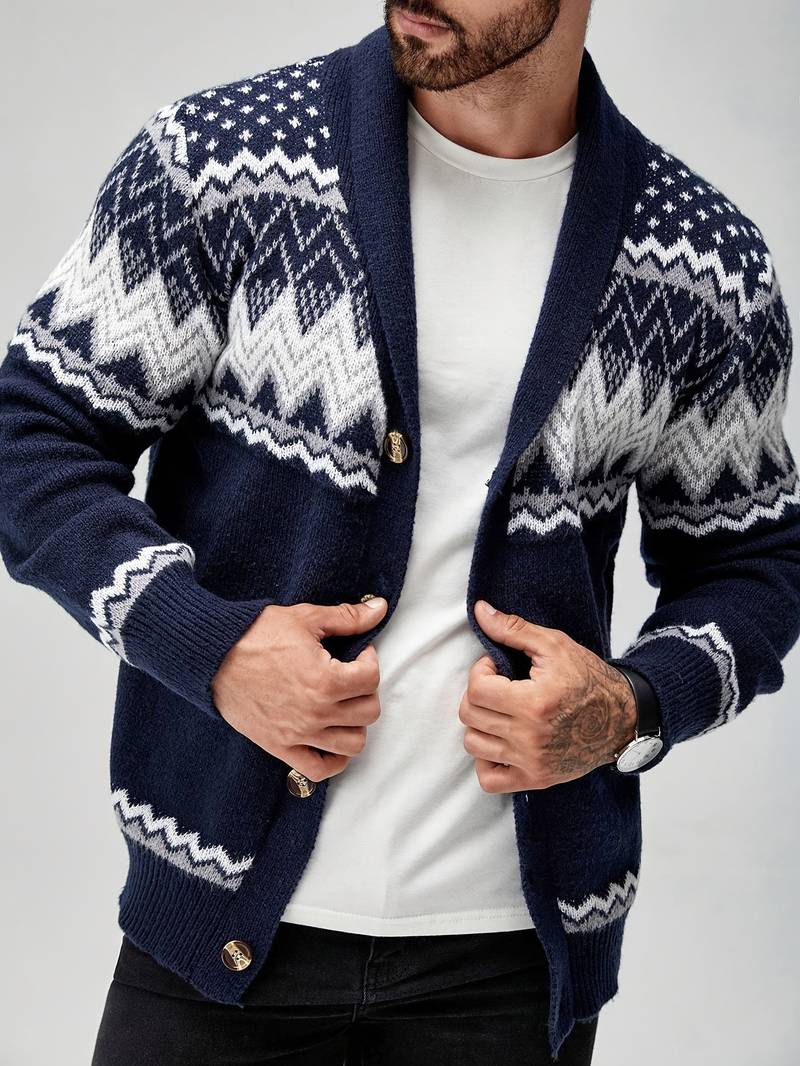 Elroy - Lässiger Pullover Mit Geometrischem Muster