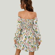 Bequemes | Kleid mit Blumenmuster und eckigem Ausschnitt für dich