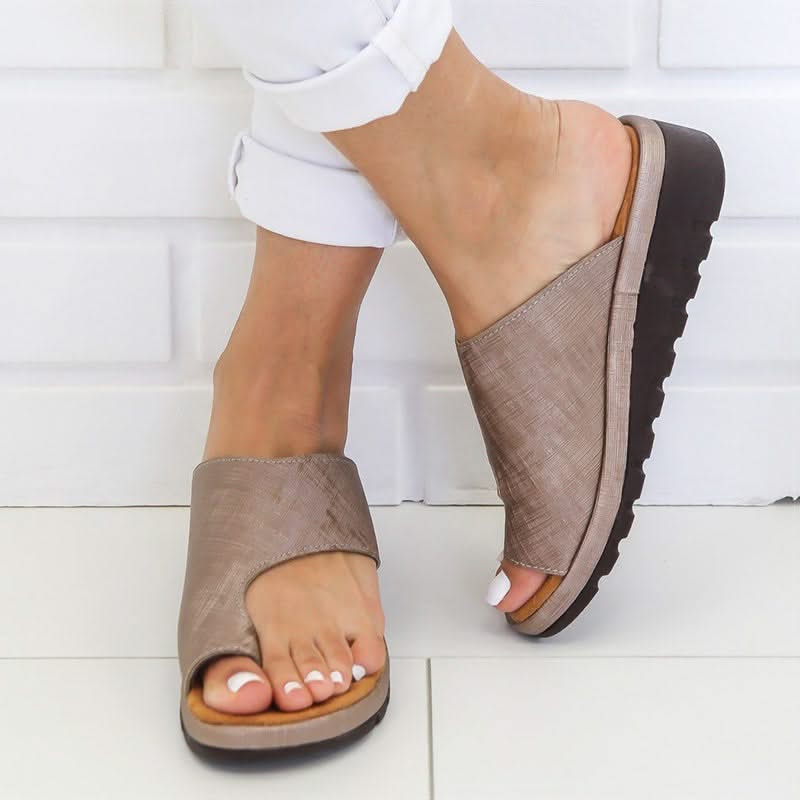 Damen-Sandalen mit Zehensteg gegen Hallux valgus